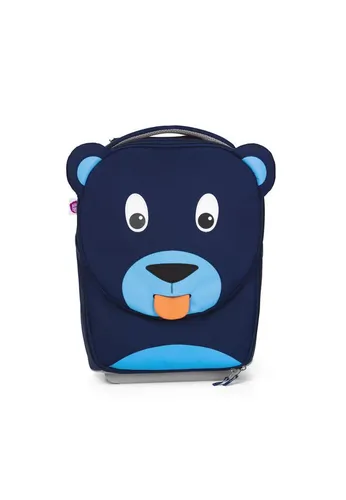 Affenzahn Kinderkoffer Bär - Blau, Handgepäck Kindertrolley - Kindergepäck mit 18 Litern Volumen, leicht transportierbar dank Rollen und Tragegurt, entspricht Handgepäck-Richtlinien für Reisen mit Airlines.