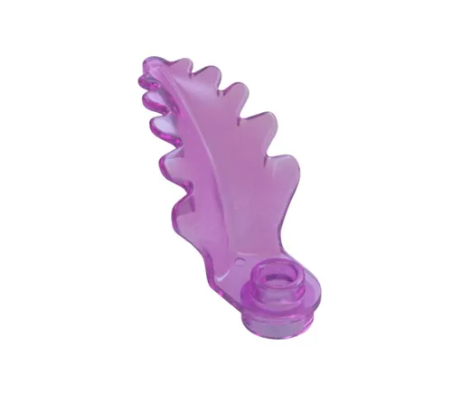 LEGO 500x Pflanzenelement/Blatt, transparent-Pink - 500 Stück LEGO Pflanzenelemente in dunklem transparent-pink, ideal für kreative Bauprojekte. Perfekt für detailreiche Landschaften und Gärten. Original LEGO Teile, keine Duplo.