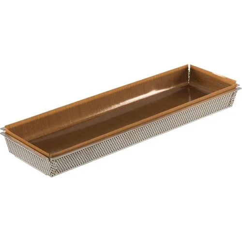 De Buyer Form RETT. FORATO 35X10,5X3,5cm - Hochwertige Backform - Pfannen - Ideal zum Backen von Tartes und Quiches, sorgt für gleichmäßige Hitzeverteilung und perfekte Ergebnisse.