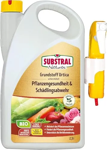 Substral Naturen Bio Grundstoff Urtica, 2,5 L Sprühkanister, unterstützt Pflanzengesundheit, Schädlingsabwehr und Befallminderung