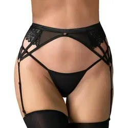 Strumpfhalter Schwarz von Obsessive