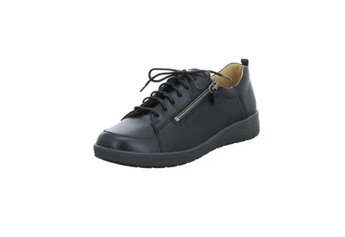 Ganter Damen Sensitiv Klara-k Sneaker, Schwarz, 42.5 EU Weit - Damen-Sneaker mit Reißverschluss und Schnürung für einen bequemen Sitz, ideal für natürliche Bewegungen und aktiven Lebensstil.