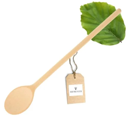 HOFMEISTER® Großer Holz-Kochlöffel, 80 cm, Rührlöffel, Buche, oval