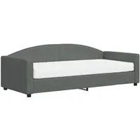 Produktbild vidaXL Tagesbett mit Matratze Dunkelgrau 90x200 cm