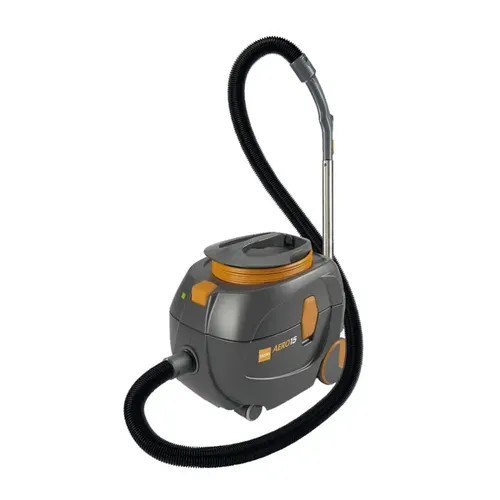 Taski AERO 15 Staubsauger - Leiser Flüstersauger mit nur 63 dB, ideal für geräuschempfindliche Umgebungen. Mit Teleskoprohr und verschiedenen Düsen für vielseitige Anwendungen.