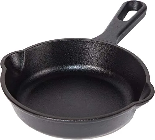 Grillfürst Gusseisenpfanne mit Stielgriff Ø 20 cm - Pfanne für Gasgrill, Herd und Feuer, extrem hitzebeständig und sofort einsatzbereit dank Sprühemaillierung - ideal für perfekte Steaks und Gemüse.