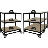 PROREGAL BÜFFEL Kommissionierwagen – 3 Ebenen auf Rollen - Fahrbares Kommissionierregal BÜFFEL mit 3 stabilen Böden, flexibel höhenverstellbar und bis 50 kg pro Ebene belastbar. Ideal für Werkstatt, Lager oder Hobbyraum – für maximale Mobilität und Ordnung.