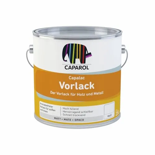 Caparol Capalac Vorlack weiß AF 2,5L - Hochwertiger Vorlack für glatte Oberflächen, ideal für den Innen- und Außenbereich. Verfügbar in 2,5 Liter für eine optimale Deckkraft und einfache Verarbeitung.