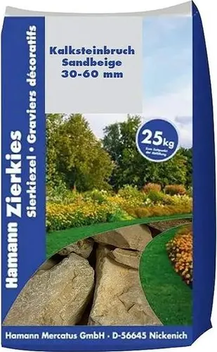 Produktbild Kalksteinbruch Sandbeige 30-60 mm 25 kg