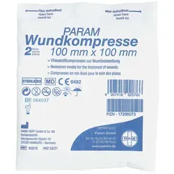 Wundkompresse Vliesstoff Steril 10x10 Cm