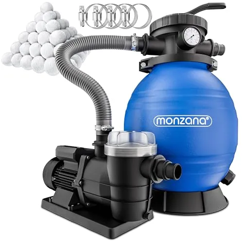 monzana Sandfilteranlage 9.600 L/h mit 25L Tank