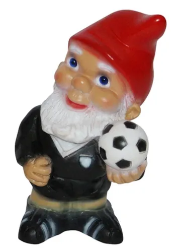 Gartenzwerg Schiedsrichter Fußball klein Höhe 17 cm Figur Zwerg Kunststoff