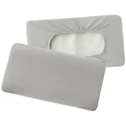 Traumschlaf Premium Interlock Jersey Universal Bezug für Nackenstützkissen ca. 40x60 cm - 40x80 cm | grau - grau