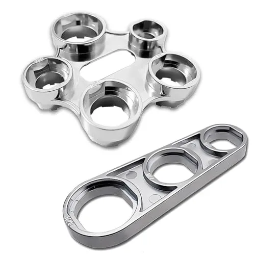 Stück Luftsprudler Montageschlüssel, 10 Größen Universal Strahlregler Serviceschlüssel M16 M18 M20 M22 M24 M28 Wasserhahn Sieb Belüfter Schlüssel Werkzeug (3/5 Hole) 2