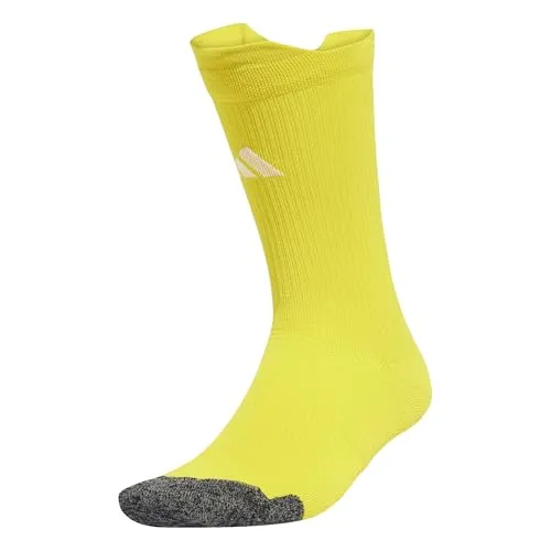 adidas Unisex Football Cushioned Performance Crew Socks, team yellow/white, 4.5-6