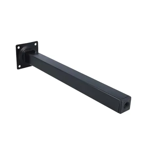 MS Beschläge Möbelbein Schwarz Möbelfuss Eckig 25x25mm Tischfuss einzeln oder 4er Pack Sofastempel Bettfuss Möbelstütze Metall Sesselfuss (1, 300mm)