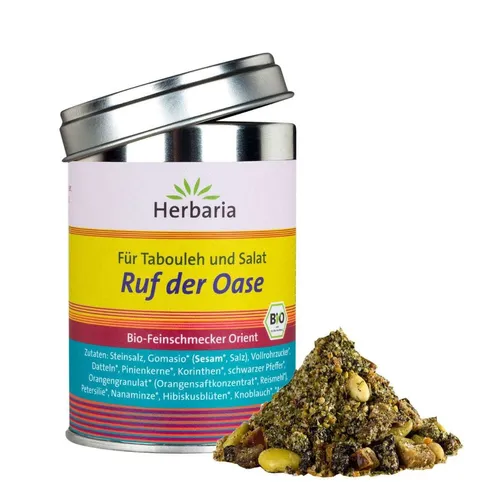Herbaria Ruf der Oase Gewürz Mischung Bio 110g Couscous Salat Orient Datteln