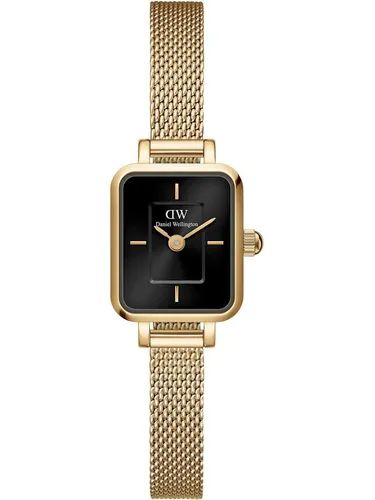 Daniel Wellington Quadro Mini Evergold Damenuhr - Armbanduhren im skandinavischen Minimalismus, sportlich-elegantes Design mit eckigem Gehäuse und spritzwassergeschützt bis 3 Bar – der perfekte Begleiter für jeden Anlass.