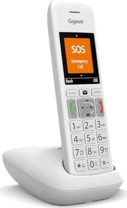Gigaset E390 Weiß - Festnetztelefon mit Notruffunktion - Festnetztelefon mit Notruffunktion, ideal für Senioren und Sicherheit im Alltag.