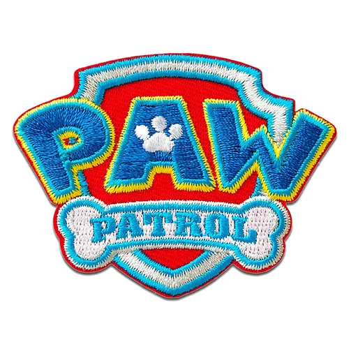 Aufnäher / Bügelbild - Paw Patrol Logo - blau - 4,7x6,4cm - Patches Aufbügeln
