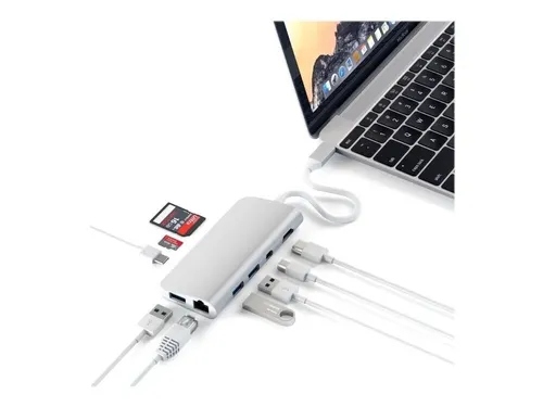 Satechi Type-C Multi-Port Hub - USB-Kabel, -Hubs & -Adapter, vielseitiger Hub mit mehreren Anschlüssen für optimale Konnektivität und verbesserten Workflow.