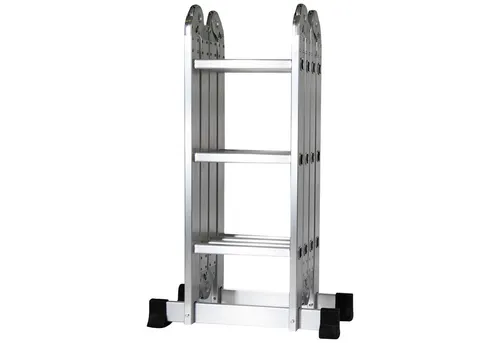 HELO24 Vielzweckleiter - Multifunktionsleiter aus Aluminium, 150 kg - Robuste Aluminiumleiter mit 12 Sprossen, ideal für vielseitige Einsatzmöglichkeiten. Belastbar bis 150 kg, perfekt für Heimwerker und Profis.