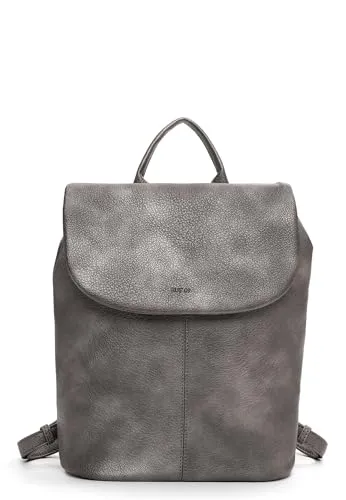 EMILY & NOAH Cityrucksack E&N Tours RUE 09 für Damen - Stylischer Cityrucksack in Uni-Design, ideal für Ausflüge und Shoppingtrips - praktisch mit Reißverschluss und in Echtleder-Optik.