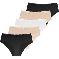 Dorina Hipster (5-St) mit zarter Spitzenverzierung beige|schwarz S