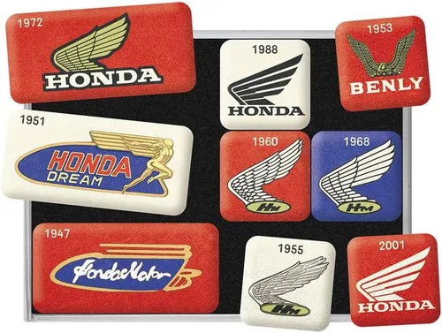Nostalgic-Art Magnet 9tlg. Magnetset - Honda MC - Logo Evolution