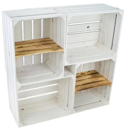 Kistenkolli Altes Land Allzweckkiste 4er set Holzkisten Couchtisch Schuhregal Wohnwand Kistenregal Weinkist (Spar-Set, 4er Set)