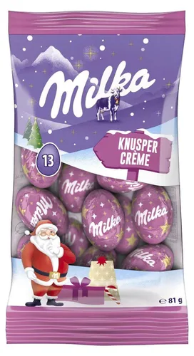 Milka Weihnachts-Kugeln Knusper-Crème 81g