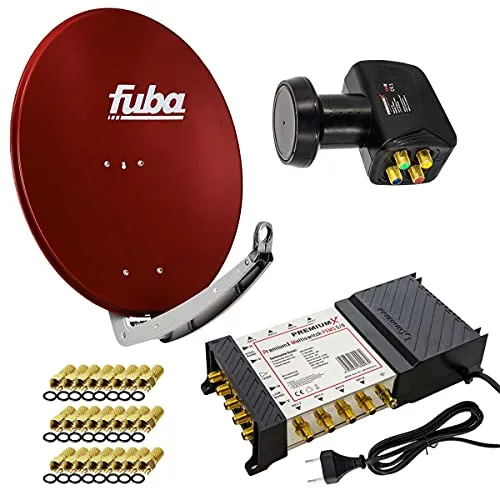 Premium X Satelliten-Komplettanlage Fuba DAA 780 R - SAT-Antennen für bis zu 8 Teilnehmer, einfache Installation mit hochwertigem Zubehör und hervorragender Empfangsstärke für alle gängigen Formate bis 8K.