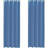 vidaXL Voile Vorhänge mit Ösen 2 Stk Königsblau 4102117