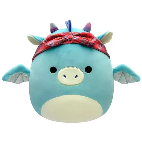 Squishmallows SQCR04125 - Tatiana der Drache 19 cm, offizielles Kelly Toys Plüsch, superweiches Kuscheltier