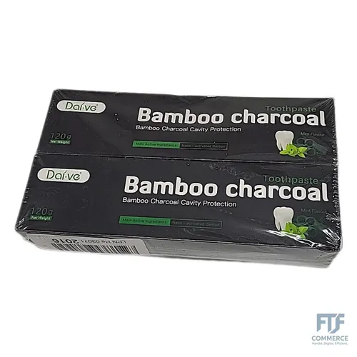 Produktbild Aktivkohle Zahnpasta -Schwarze Zahnpasta -Natürliche Zahnaufhellung -Bamboo Char