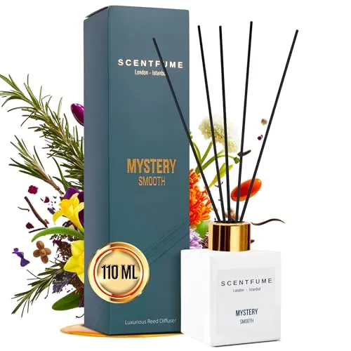 Scentfume® Raumdüfte | 110 ml | Diffusor mit Stäbchen, angenehmer Raumduft mit | Bergamotte - Zeder - Ylang Ylang - Patschuli | Lang anhaltender Duft für jedes Zimmer, für eine frische Atmosphäre