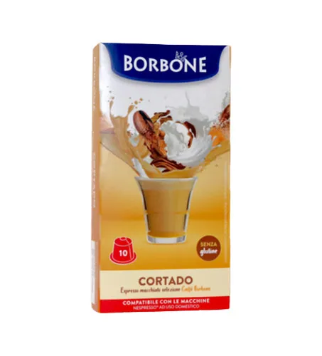MACCHIATO-ESPRESSO CAFFÈ BORBONE CORTADO - 10 NESPRESSO KOMPATIBLE KAPSELN 4g