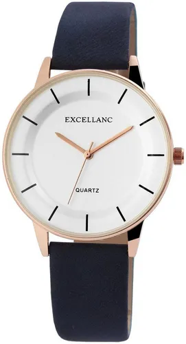 EXCELLANC Quarzuhr EX0164 Excellanc DAMEN Lederimitations Armbanduhr, Damenuhr Lederimitat