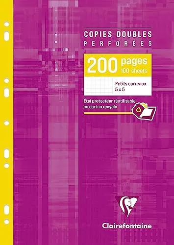 Clairefontaine 4712C - Packung Kanzleibogen mit 100 Blatt DIN A4 (21x29,7cm), kariert, 90g, 1 Pack