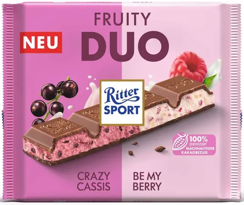 Ritter Sport Fruity DUO Crazy Cassis Be My Berry