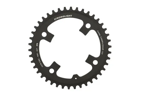 Stronglight CT2 Kettenblatt Campagnolo Ekar 13-fach - Kettenblatt für Campagnolo Ekar, 4-Arm, 123 mm Lochkreis, optimiert für präzise Schaltvorgänge und hohe Leistung beim Radfahren.