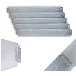 UNUS® Rasenkante Metall Beeteinfassung 15m x 14cm Silber