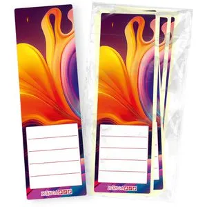 itenga Rückenschilder farbenfrohe Farbklekse, 60 x 190mm, selbstklebend, 10 Stück