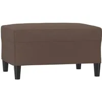 vidaXL Fußhocker Braun 70x55x41 cm aus Kunstleder - Stylischer Hocker in Braun, der durch langlebiges Kunstleder und robusten Sperrholzrahmen überzeugt. Ideal zum Ausruhen oder als zusätzliche Sitzgelegenheit in jedem Wohnraum.
