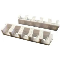 eXODA Verbindungsklemme 10x Halterung für 2er für Wago Klemmen Typ 221-412, Klemmenhalter für 10 Klemmen, für 2er Wagoklemmen weiß 13 mm
