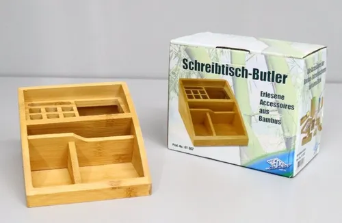 Wedo Schreibtisch-organizer Bambus Braun Bambus 4 Fächer Neu