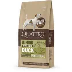 QUATTRO Trockenfutter Ente Junior – Kleine Rassen 1,5 kg