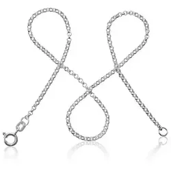 modabilé Silberkette Erbskette TENDER, Damen Halskette 2mm, 42cm, Kette ohne Anhänger aus Sterling Silber 925 silberfarben 42cm