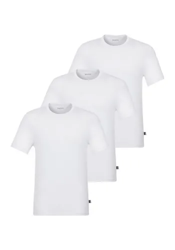 BOSS T-Shirt TShirt RN 3P Natura (3-tlg) – Stilvolles Basic - Vielseitiges T-Shirt von BOSS im 3er-Pack. Angenehmer Rundhalsausschnitt und schmaler Schnitt sorgen für eine perfekte Passform. Kombiniere es lässig mit Jeans oder elegant mit einem Sakko für jeden Anlass.