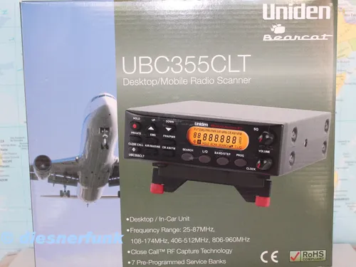 Funkscanner UNIDEN UBC 355 CLT 25-960 Mhz. BOS CB AMATEUR FLUG TAXI FUNK Abhören